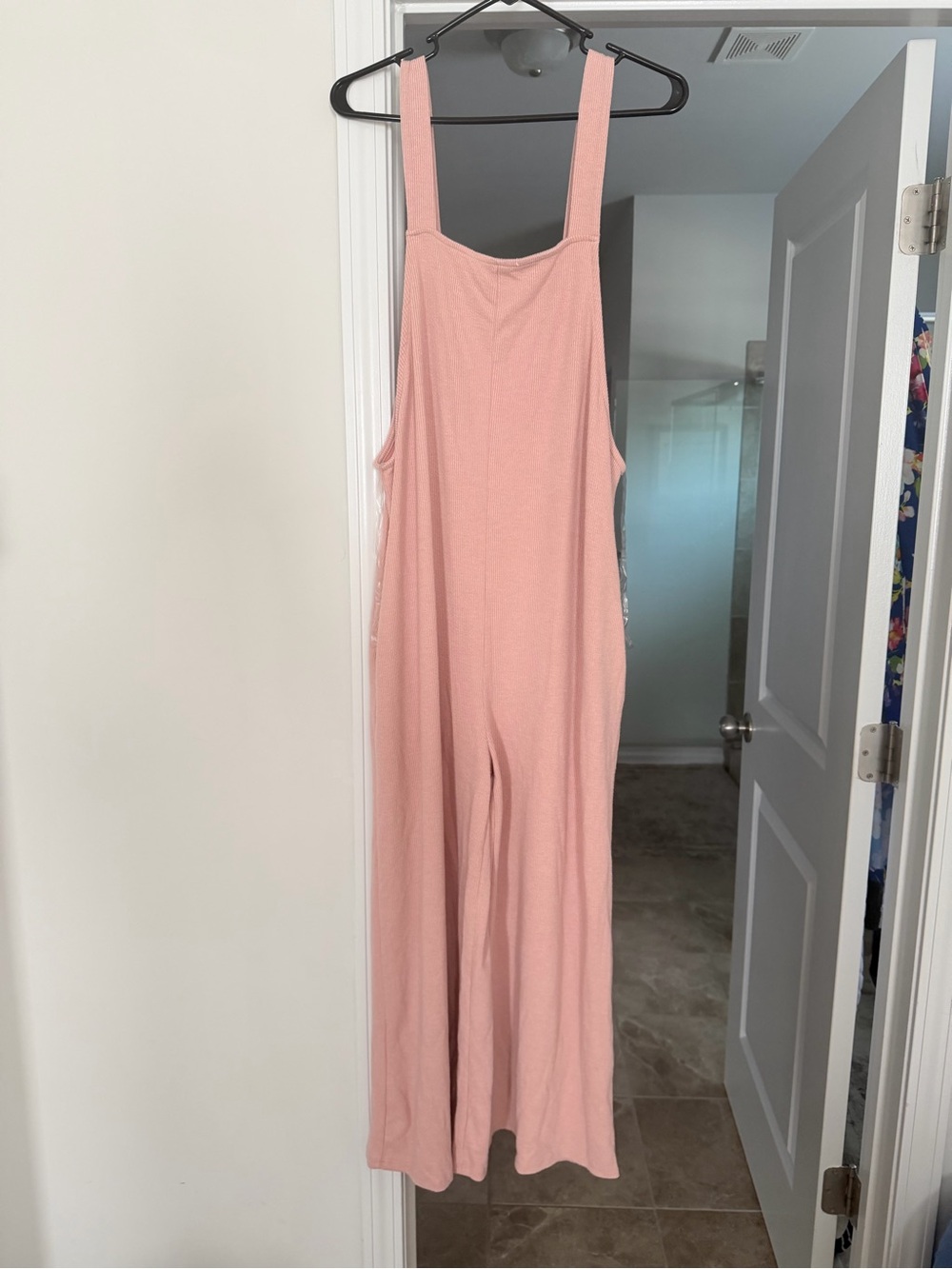 Maternity Pink Wide-Leg Jumpsuit